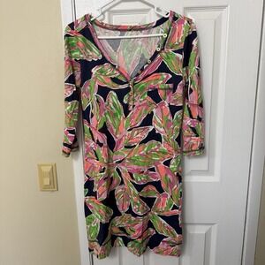 Lilly Pulitzer Palmetto Dress Navy in The Vias Dress Women's Small